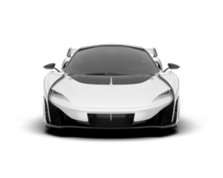 White sport car on transparent background. 3d rendering - illustration png