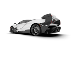 White sport car on transparent background. 3d rendering - illustration png