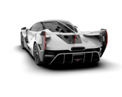 White sport car on transparent background. 3d rendering - illustration png