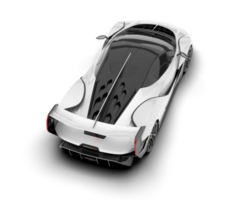 blanco deporte coche en transparente antecedentes. 3d representación - ilustración png