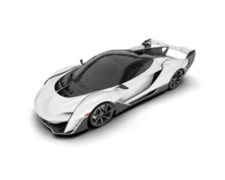 White sport car on transparent background. 3d rendering - illustration png