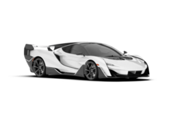 White sport car on transparent background. 3d rendering - illustration png