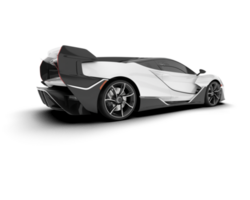 White sport car on transparent background. 3d rendering - illustration png