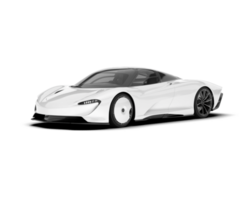 White sport car on transparent background. 3d rendering - illustration png