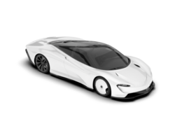 White sport car on transparent background. 3d rendering - illustration png