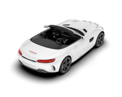 White sport car on transparent background. 3d rendering - illustration png