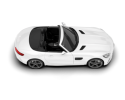 White sport car on transparent background. 3d rendering - illustration png