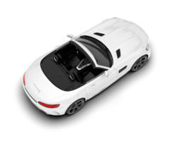 White sport car on transparent background. 3d rendering - illustration png