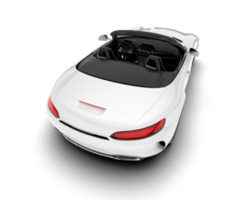 White sport car on transparent background. 3d rendering - illustration png