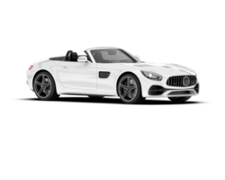 White sport car on transparent background. 3d rendering - illustration png