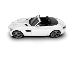 White sport car on transparent background. 3d rendering - illustration png