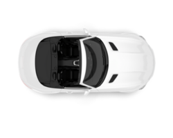 White sport car on transparent background. 3d rendering - illustration png