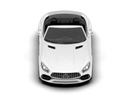 White sport car on transparent background. 3d rendering - illustration png