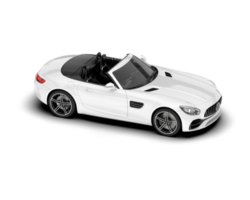 White sport car on transparent background. 3d rendering - illustration png