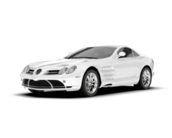 White sport car on transparent background. 3d rendering - illustration png