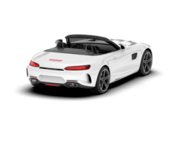 White sport car on transparent background. 3d rendering - illustration png