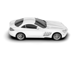 White sport car on transparent background. 3d rendering - illustration png