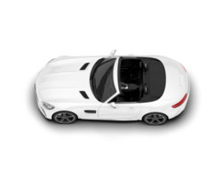 White sport car on transparent background. 3d rendering - illustration png