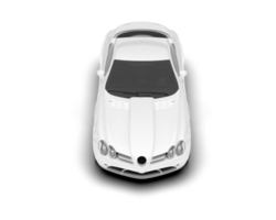 White sport car on transparent background. 3d rendering - illustration png