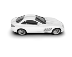 White sport car on transparent background. 3d rendering - illustration png