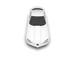 White sport car on transparent background. 3d rendering - illustration png