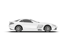 White sport car on transparent background. 3d rendering - illustration png