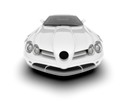 White sport car on transparent background. 3d rendering - illustration png