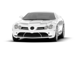 White sport car on transparent background. 3d rendering - illustration png