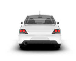 White sport car on transparent background. 3d rendering - illustration png