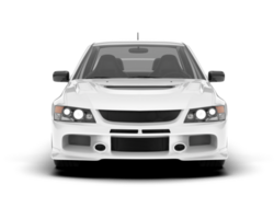 White sport car on transparent background. 3d rendering - illustration png