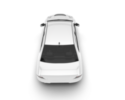 White sport car on transparent background. 3d rendering - illustration png