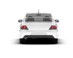 White sport car on transparent background. 3d rendering - illustration png