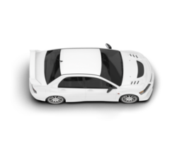 White sport car on transparent background. 3d rendering - illustration png