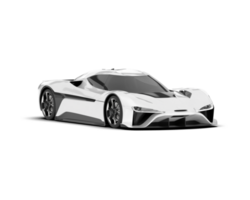 White sport car on transparent background. 3d rendering - illustration png