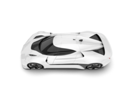 White sport car on transparent background. 3d rendering - illustration png