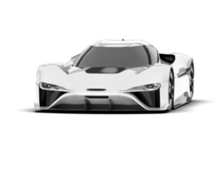 White sport car on transparent background. 3d rendering - illustration png