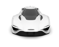 White sport car on transparent background. 3d rendering - illustration png