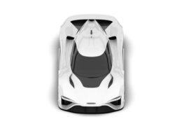 White sport car on transparent background. 3d rendering - illustration png