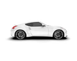 White sport car on transparent background. 3d rendering - illustration png