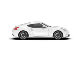 White sport car on transparent background. 3d rendering - illustration png