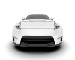 White sport car on transparent background. 3d rendering - illustration png