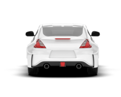 White sport car on transparent background. 3d rendering - illustration png