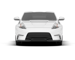 White sport car on transparent background. 3d rendering - illustration png