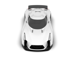 White sport car on transparent background. 3d rendering - illustration png