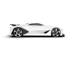 White sport car on transparent background. 3d rendering - illustration png