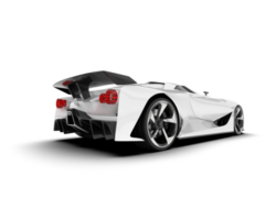 White sport car on transparent background. 3d rendering - illustration png