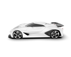 White sport car on transparent background. 3d rendering - illustration png