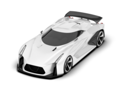 White sport car on transparent background. 3d rendering - illustration png