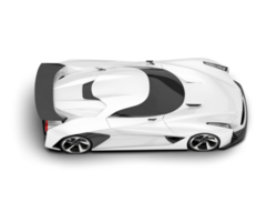 White sport car on transparent background. 3d rendering - illustration png