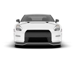 White sport car on transparent background. 3d rendering - illustration png